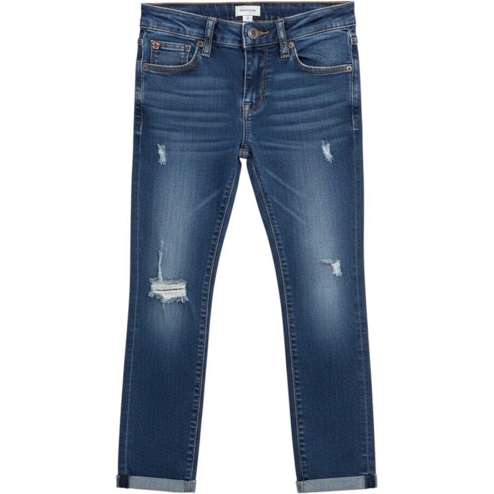Hudson Kids Skinny Distressed Jeans Medium Wash Blue Denim Size 12 Stretch